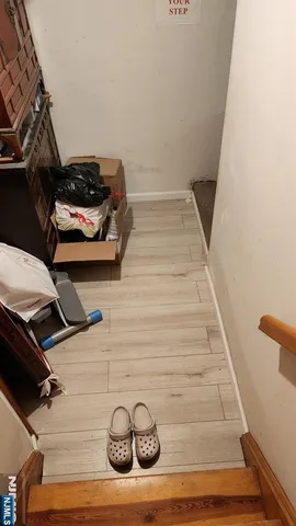 a storage room with washer and dryer