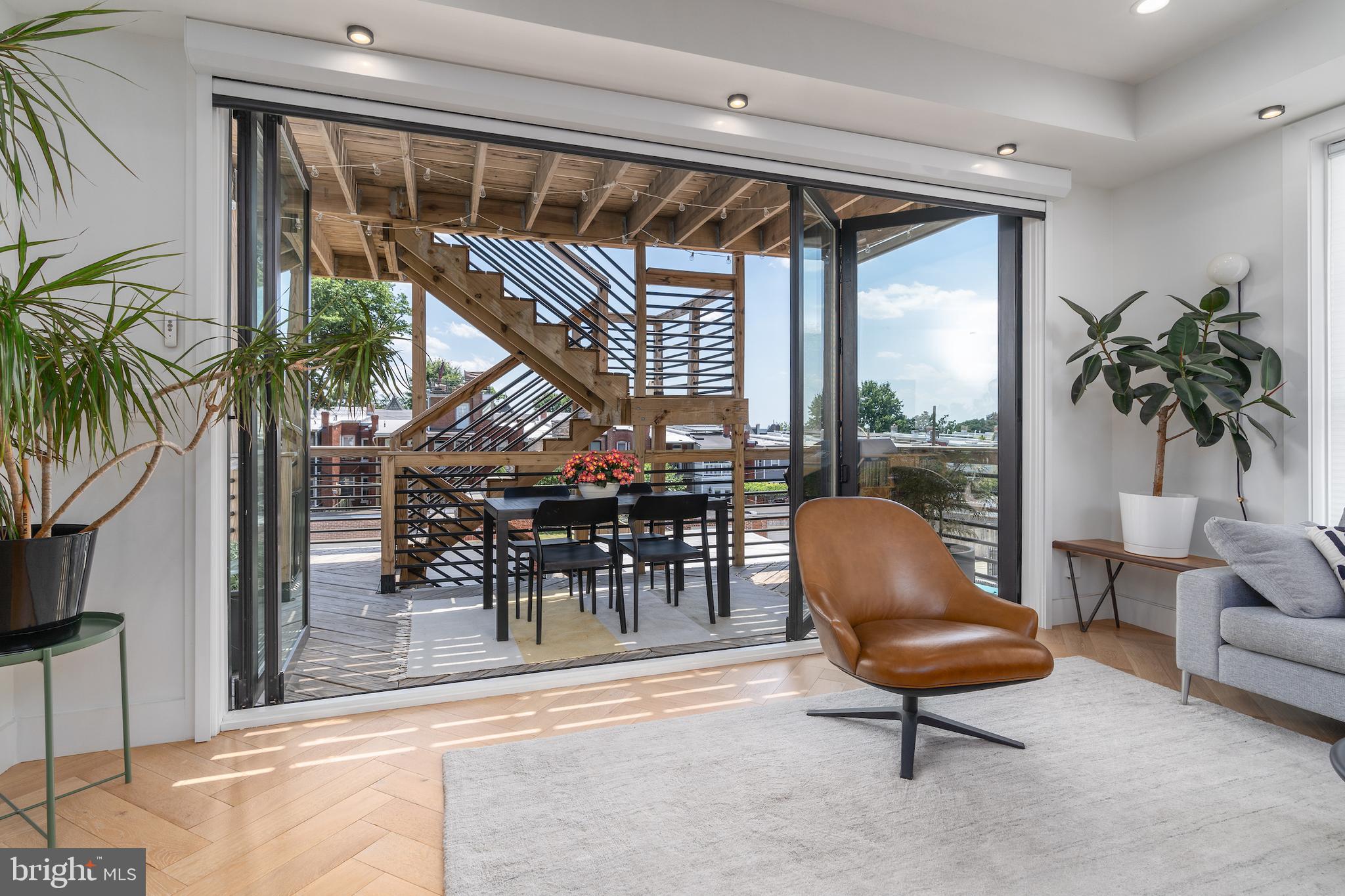 22 Bryant Street Northwest, Unit 3 Washington, DC 20001 - Photo 11 of 36 Deck w/ large sliding glass doors