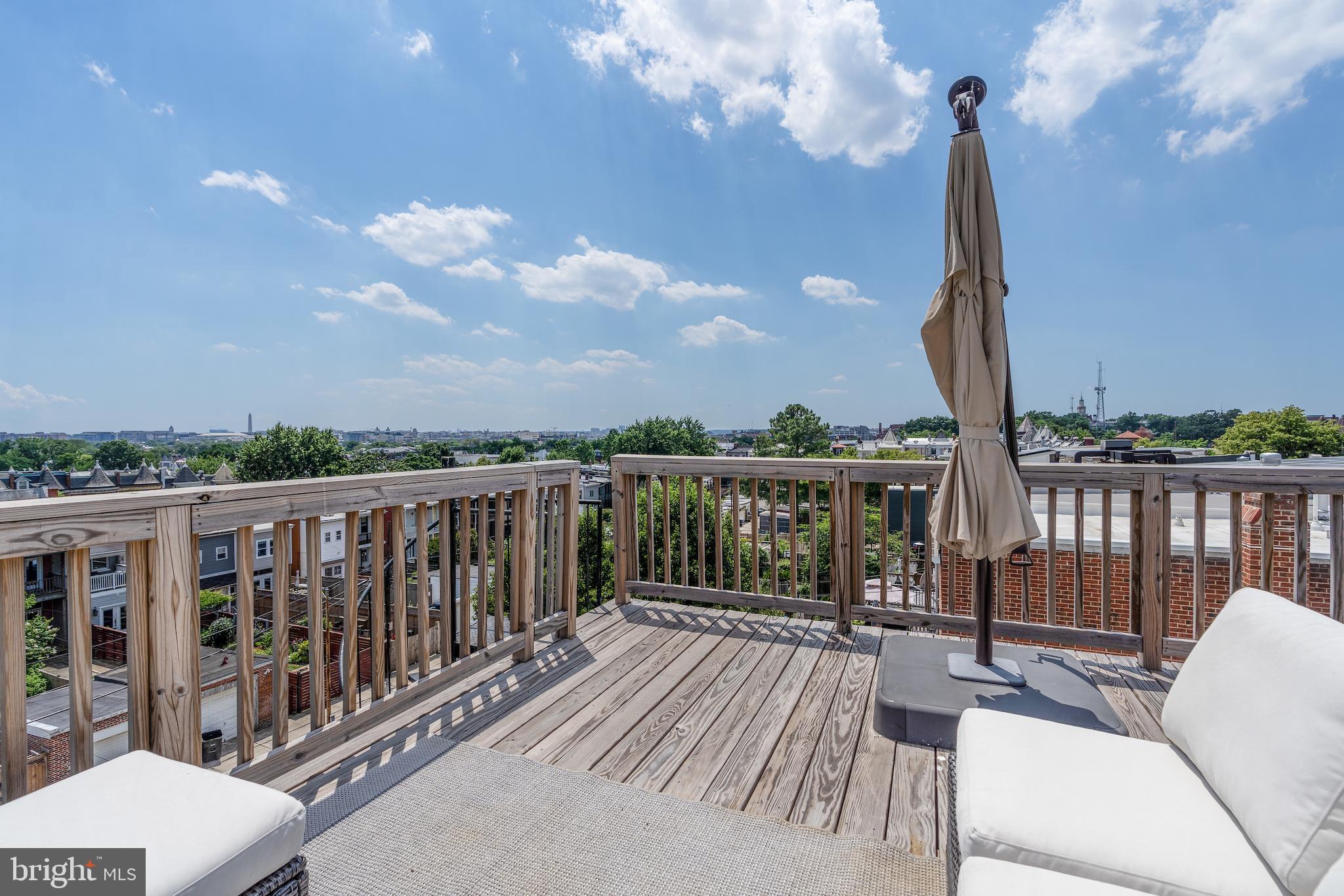 22 Bryant Street Northwest, Unit 3 Washington, DC 20001 - Photo 24 of 36 Rooftop Deck with City Views