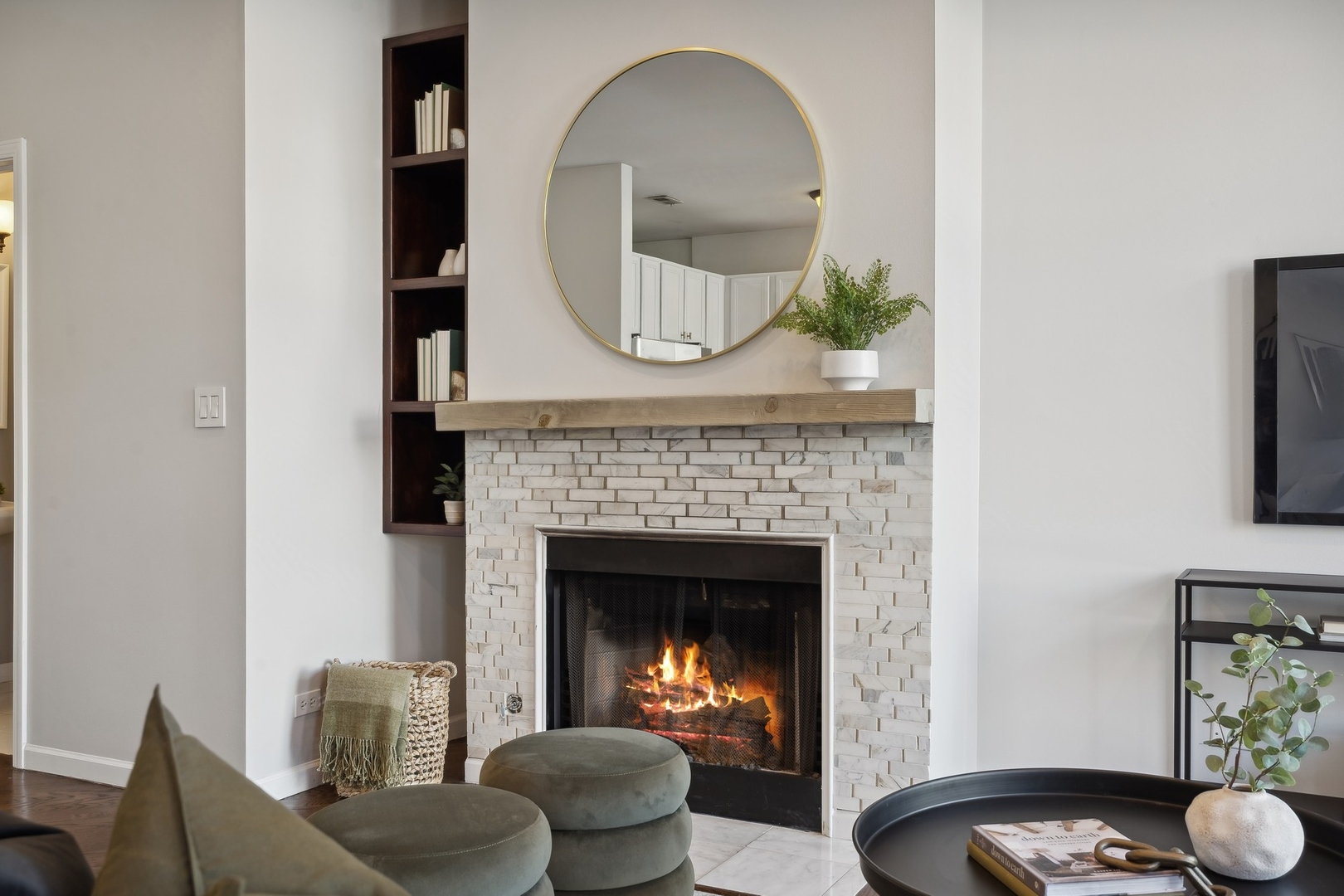 2124 West Division Street, Unit 3 Chicago, IL 60622 - Photo 20 of 33 a living room with furniture and a fireplace