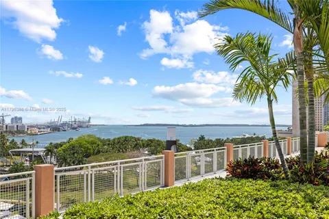 a view of a lake with a city