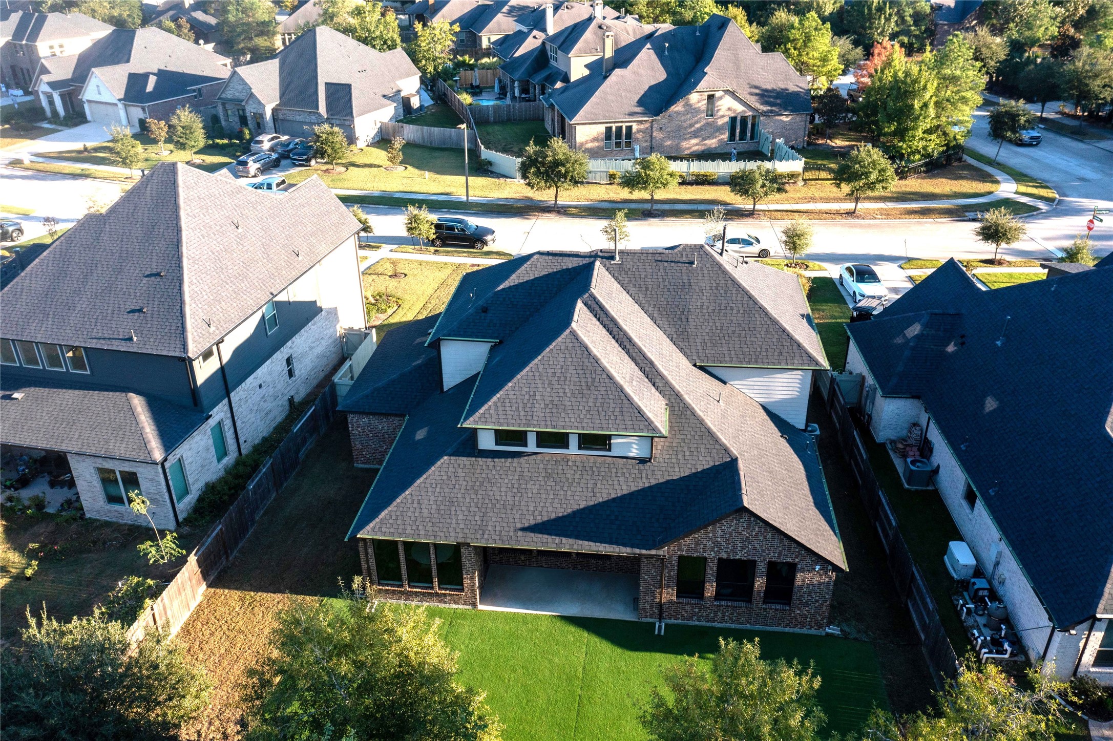8305 Greenleaf Ridge Way Conroe, TX 77385 - Photo 32 of 33 a aerial view of a house with a big yard
