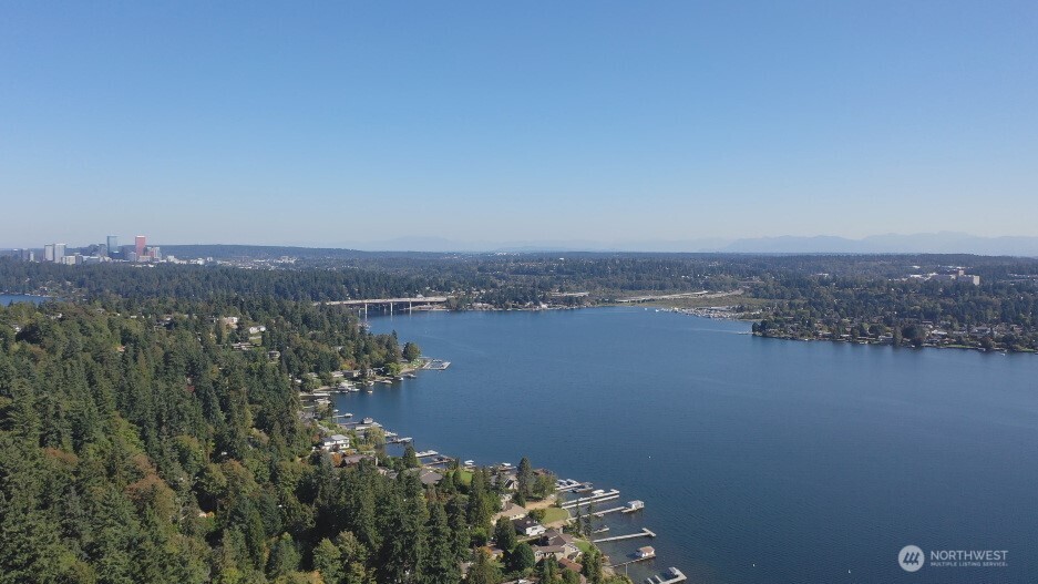 9458 Southeast 47th Street Mercer Island, WA 98040 - Photo 9 of 20 an aerial view of a houses with lake view