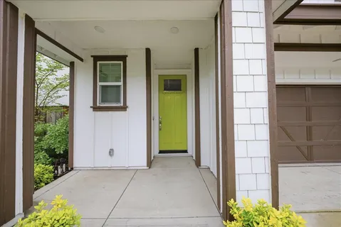 a view of front door of house