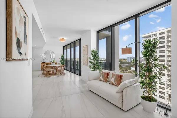 a view of a balcony with ocean view