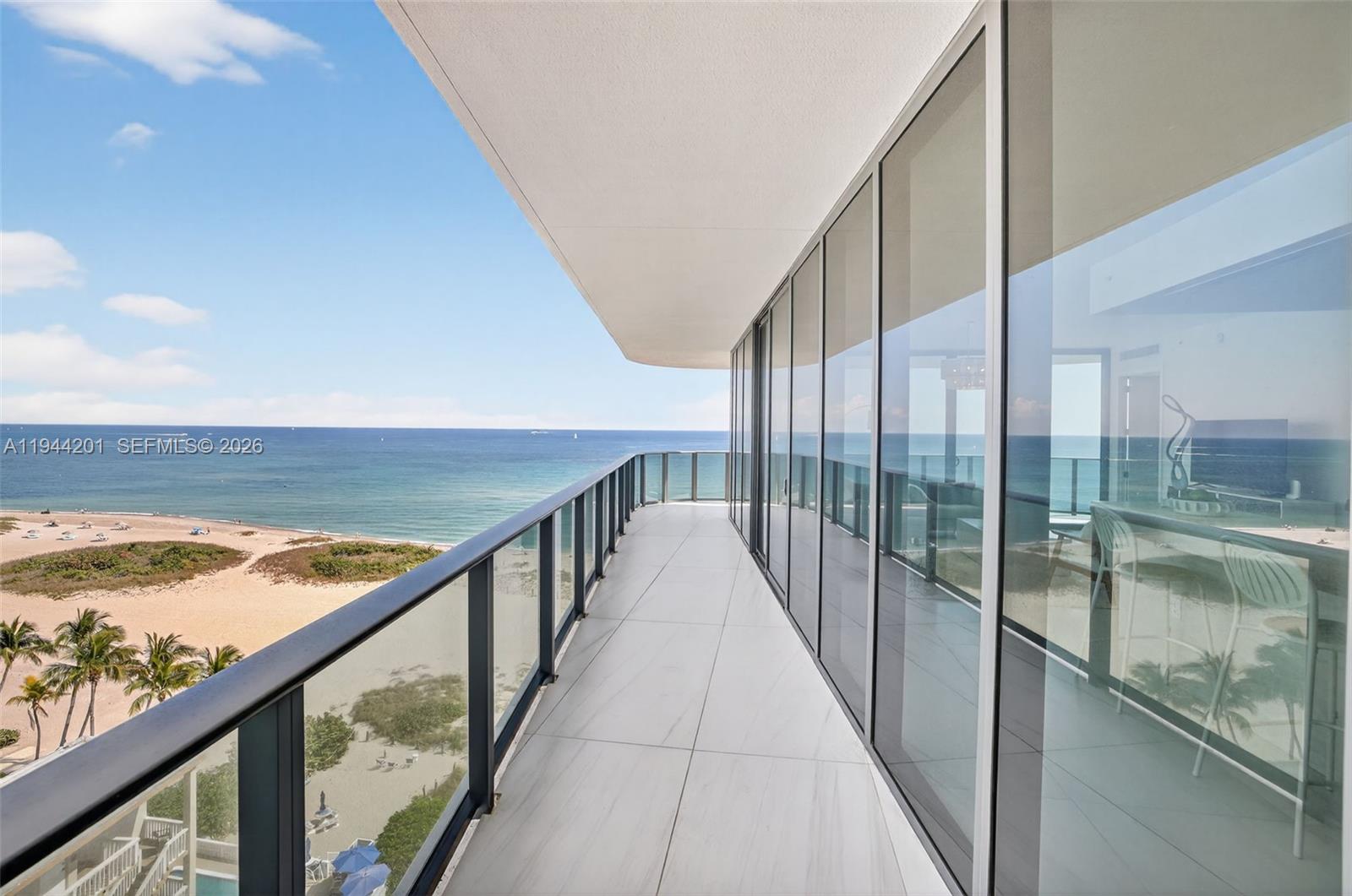 900 North Ocean Boulevard, Unit 906 Pompano Beach, FL 33062 - Photo 7 of 100 view from west side balony. This balcony run is 35 ft long