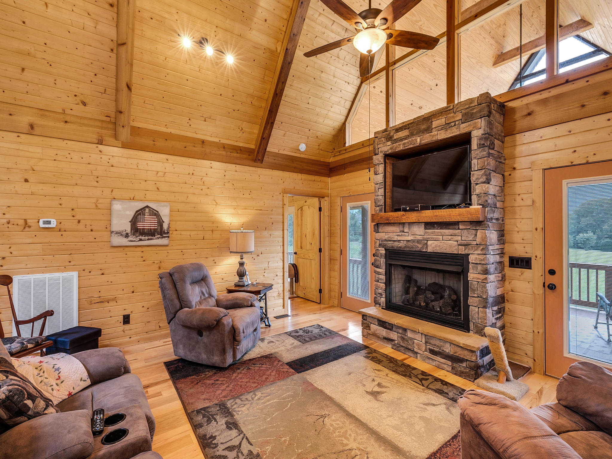 1416 Hudlow Road Dunlap, TN 37327 - Photo 4 of 33 Stone Fireplace
