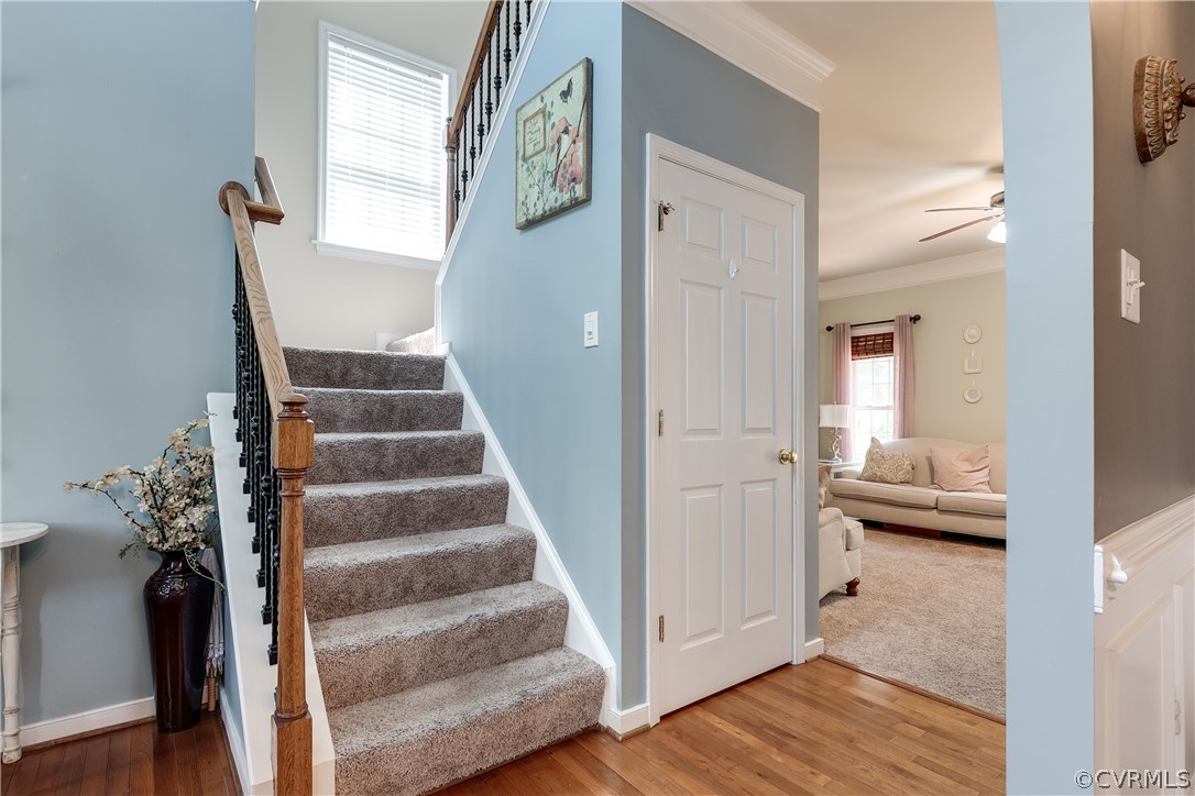 9518 Dunroming Road Chesterfield, VA 23832 - Photo 18 of 47 a view of a hallway with wooden floor and entryway