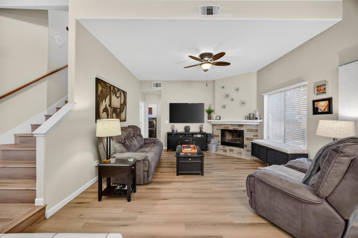 6113 Kifisia Way Fair Oaks, CA 95628 - Photo 9 of 67 a living room with furniture and a flat screen tv