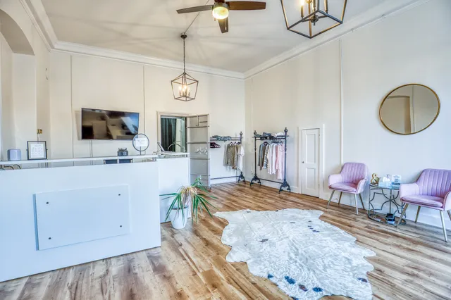 a very nice looking room with a large window