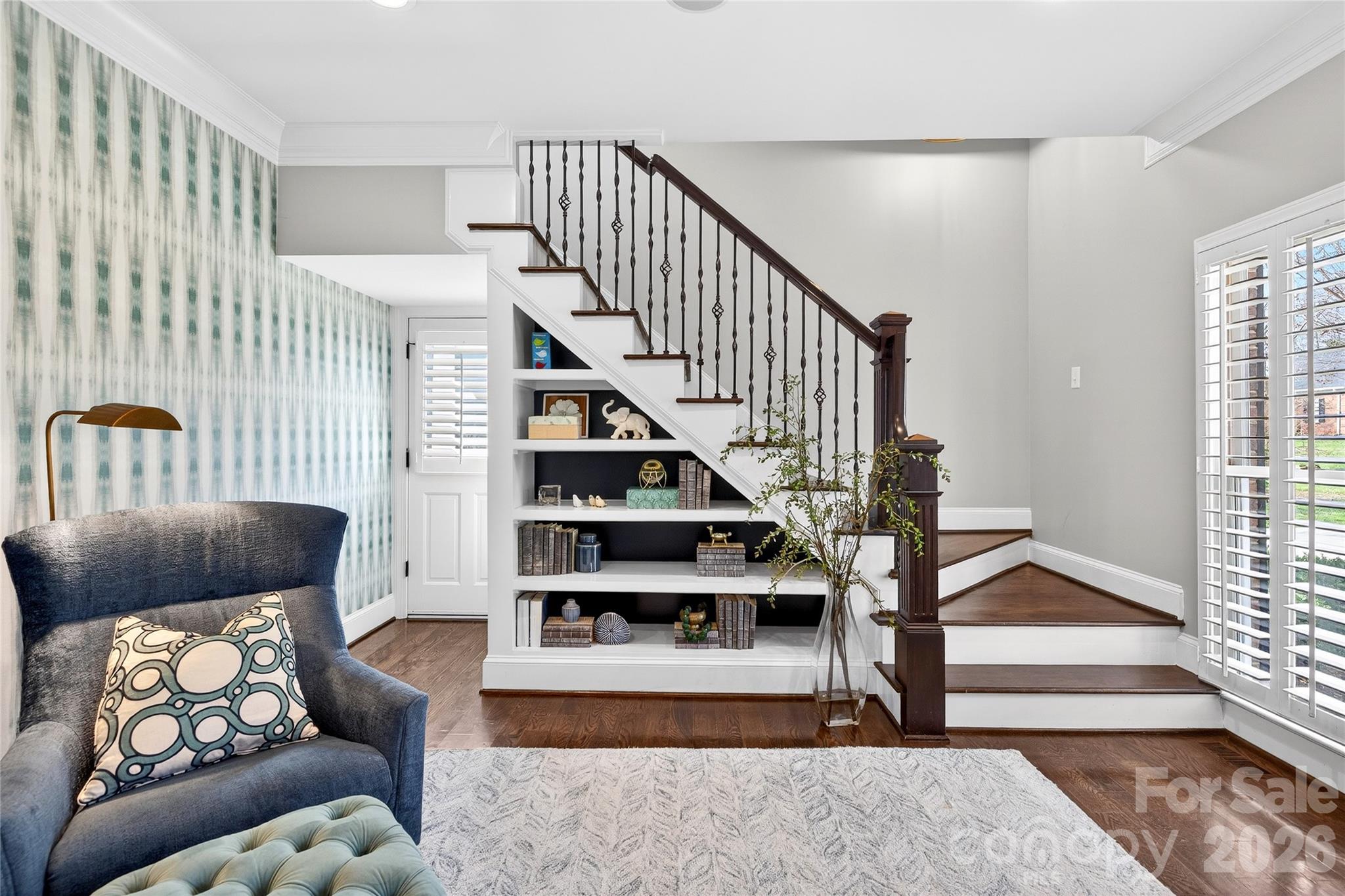 3025 Foxridge Road Charlotte, NC 28226 - Photo 23 of 48 a view of entryway and hall with wooden floor