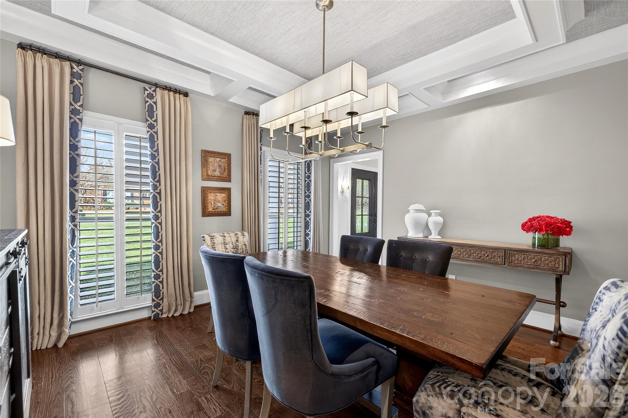 3025 Foxridge Road Charlotte, NC 28226 - Photo 6 of 48 a view of a dining room with furniture window and wooden floor