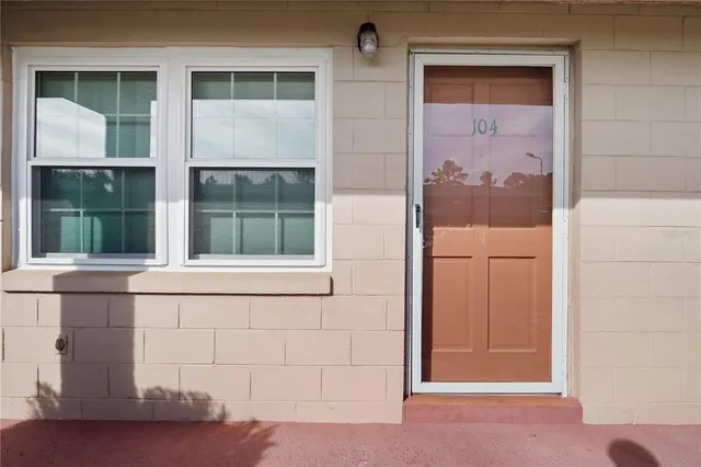 a view of front door