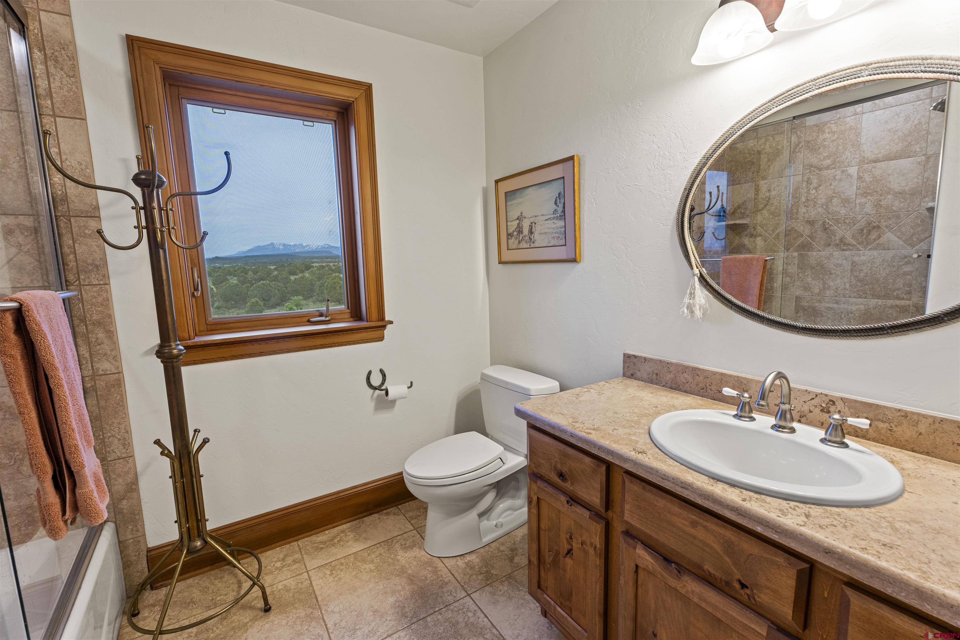 3100 South 44zs Road Norwood, CO 81423 - Photo 31 of 45 a bathroom with a toilet sink and mirror