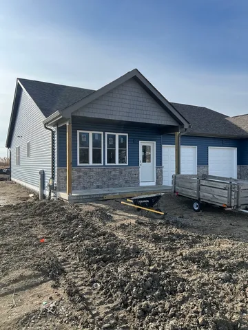 a house view with a backyard space
