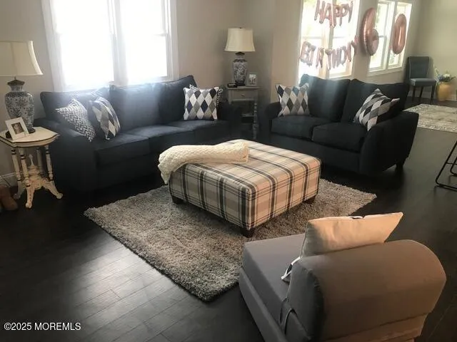 a living room with furniture and a couch