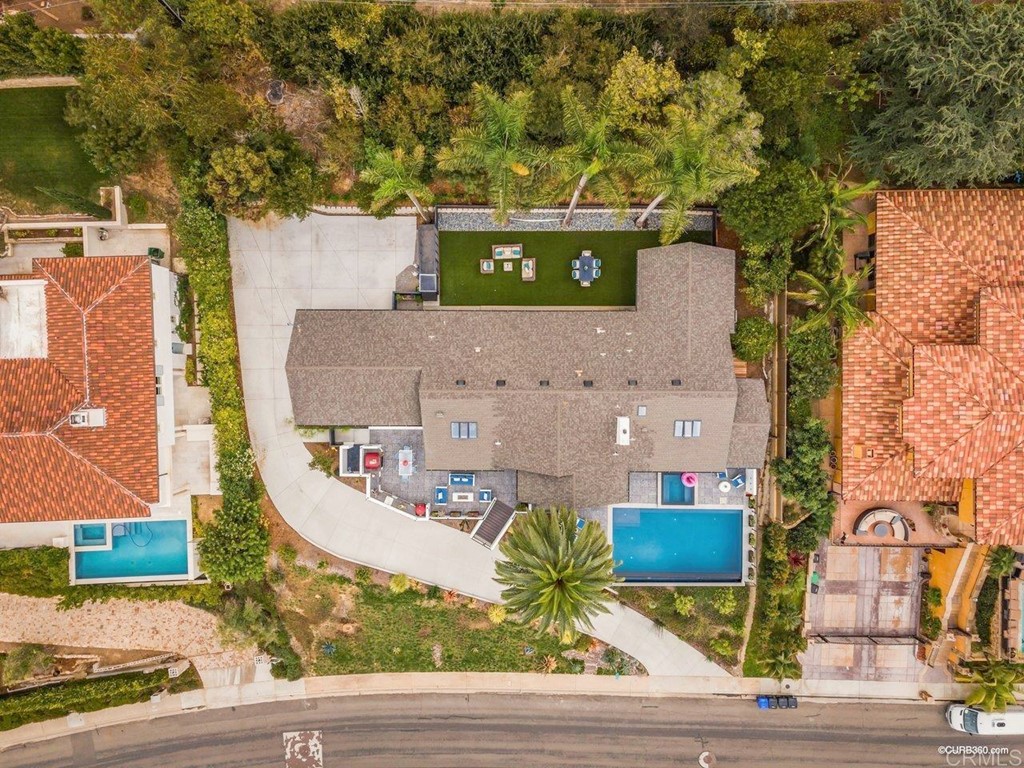 1237 Muirlands Vista Way La Jolla, CA 92037 - Photo 25 of 25 an aerial view of a house with garden space and street view