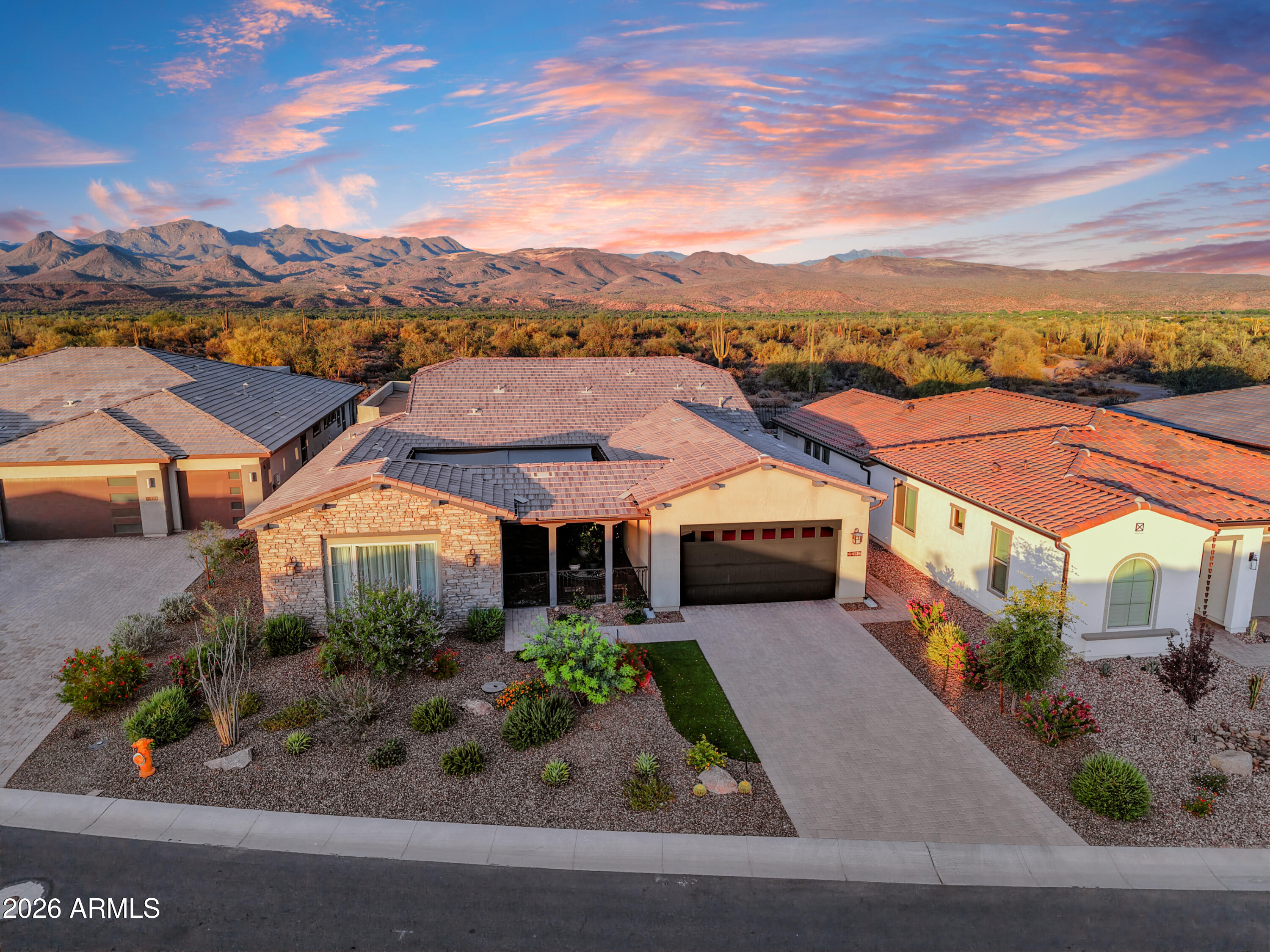 28517 North Camel Rock Court Rio Verde, AZ 85263 - Photo 31 of 39 an aerial view of a house with a garden space