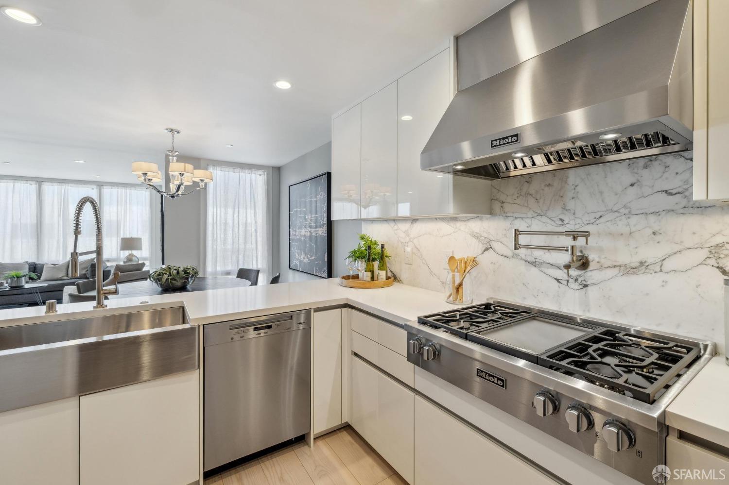 340 25th Avenue San Francisco, CA 94121 - Photo 57 of 73 a kitchen with a stove and a sink