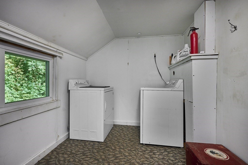 19 Spruce Corner Road Goshen, MA 01032 - Photo 12 of 41 a view of storage and utility room with washer and dryer