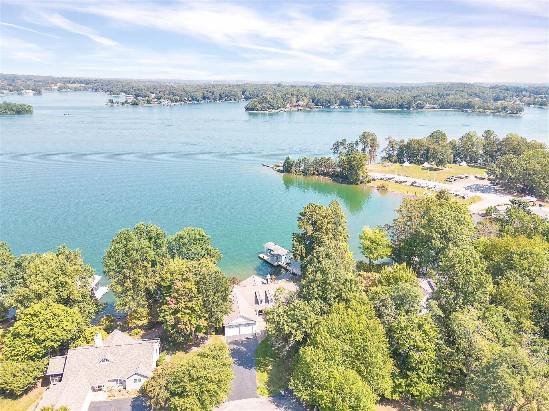 51 Spinnaker Drive Union Hall, VA 24176 - Photo 49 of 58 a view of a lake with houses in back