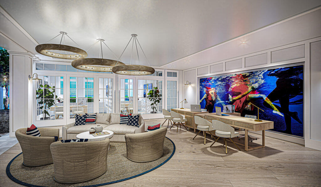 2000 Stirling Road, Unit 8105 Hollywood, FL 33020 - Photo 4 of 19 a living room with furniture flat screen tv and outdoor seating