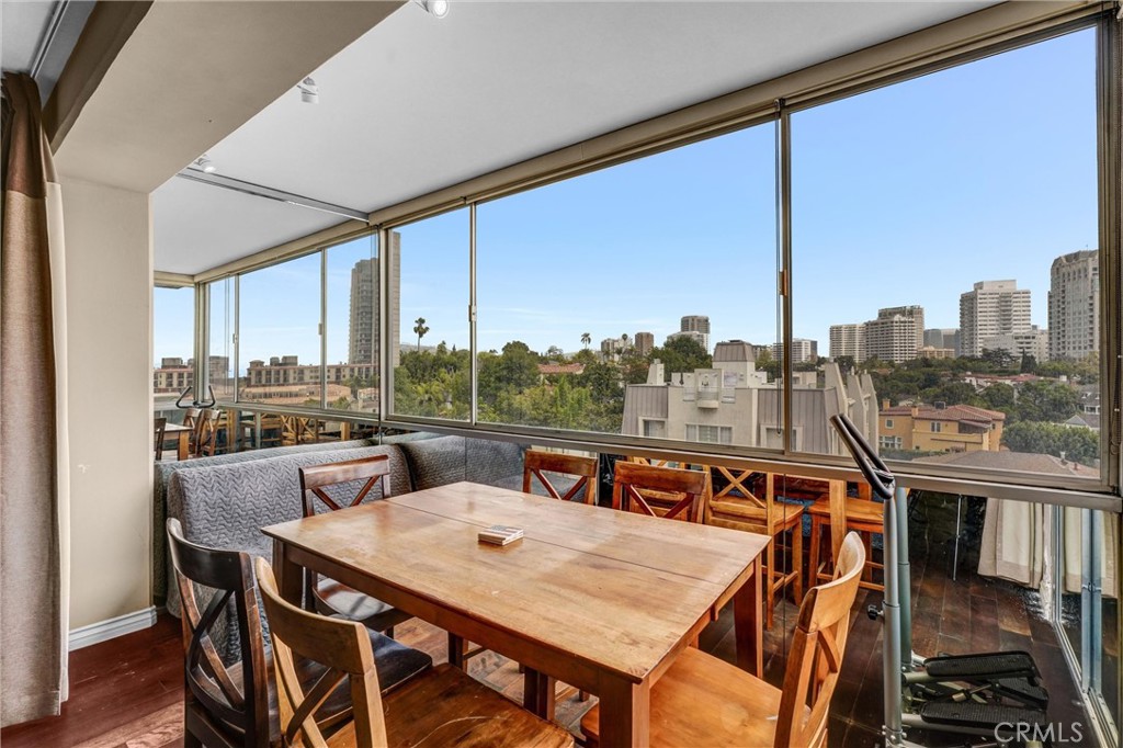 969 Hilgard Avenue, Unit 706 Los Angeles, CA 90024 - Photo 14 of 27 a view of a city from a dining room with furniture window and outside view