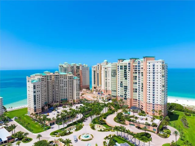 a city view with tall buildings