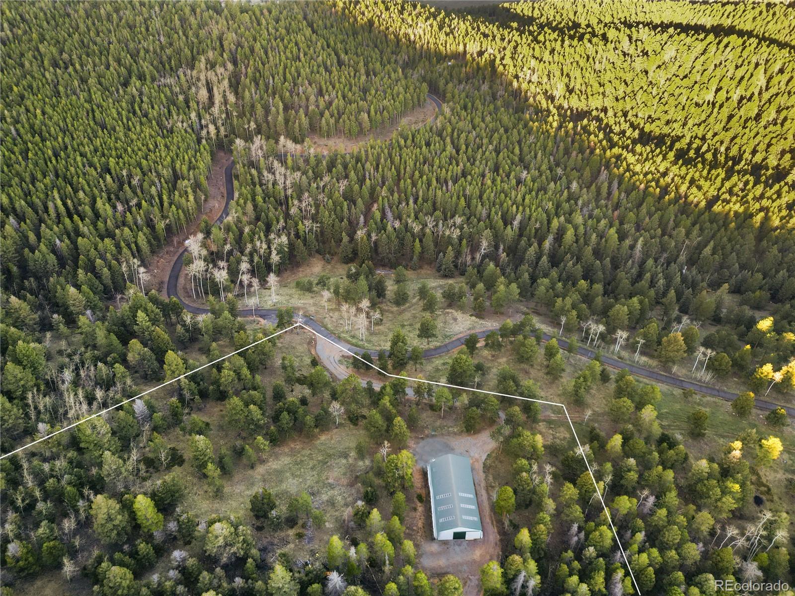 26273 Richmond Hill Road Conifer, CO 80433 - Photo 3 of 47 a aerial view of a house with a yard