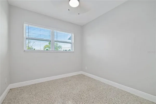an empty room with a window