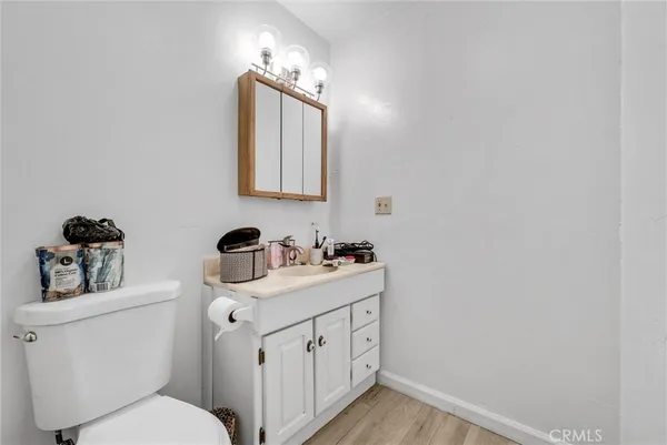 a bathroom with a glass door shower