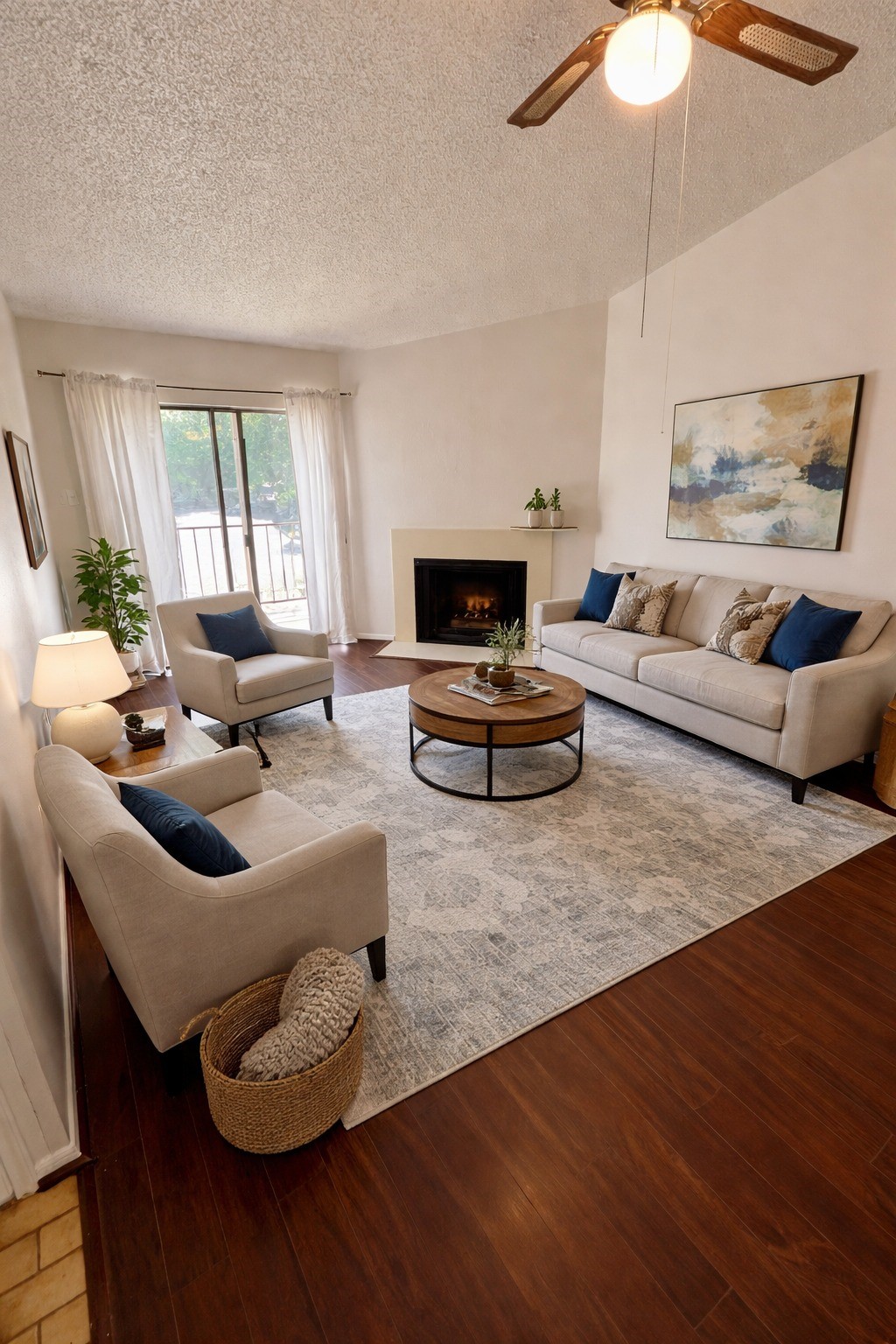 2120 El Paseo Street, Unit 1912 Houston, TX 77054 - Photo 6 of 34 a living room with furniture and a fireplace