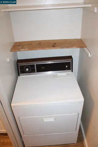 a close view of washer and dryer