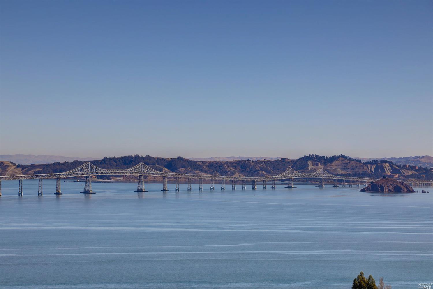 a view of a large mountain with mountain view