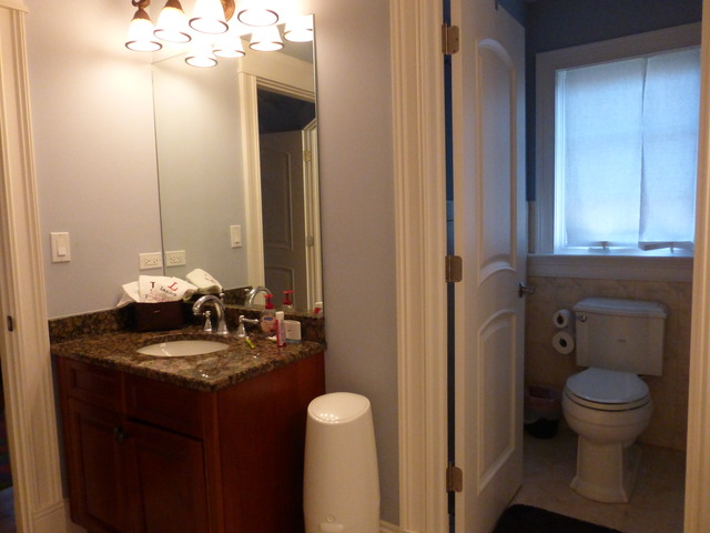 311 North Westgate Road Mount Prospect, IL 60056 - Photo 15 of 18 a bathroom with a granite countertop sink and a mirror