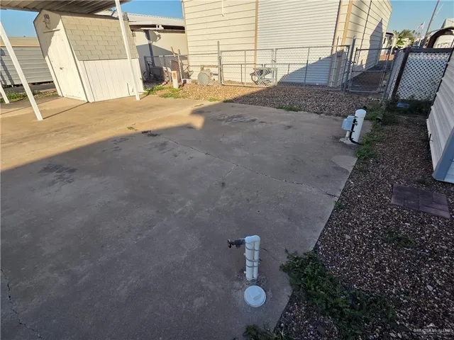 a view of a outdoor space with a patio