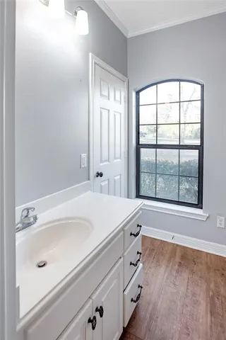 a bathroom with a sink and a bathtub