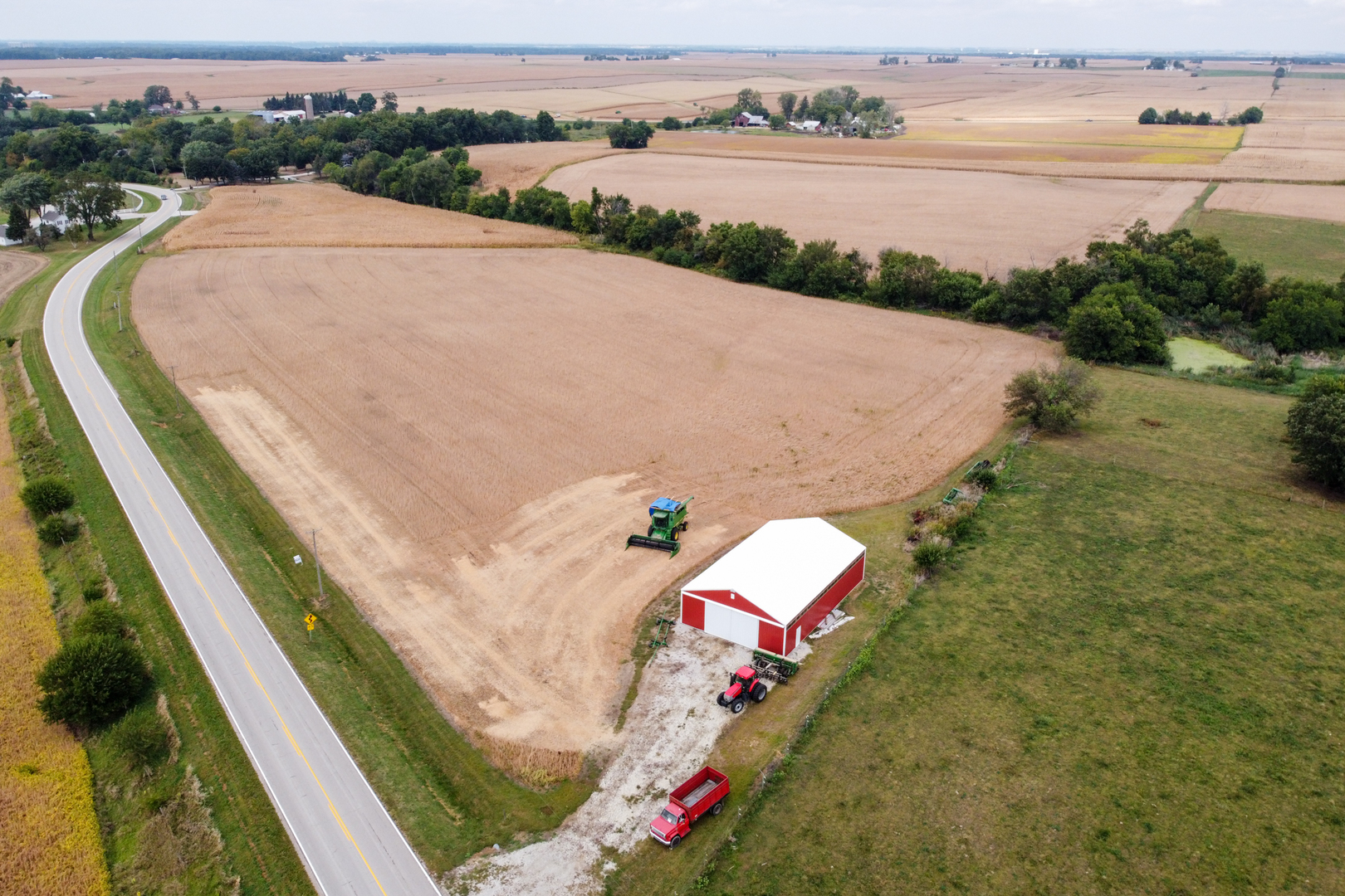 North 2150th Road Oglesby, IL 61348 - Photo 1 of 25 an aerial view of a house with a yard and lake view