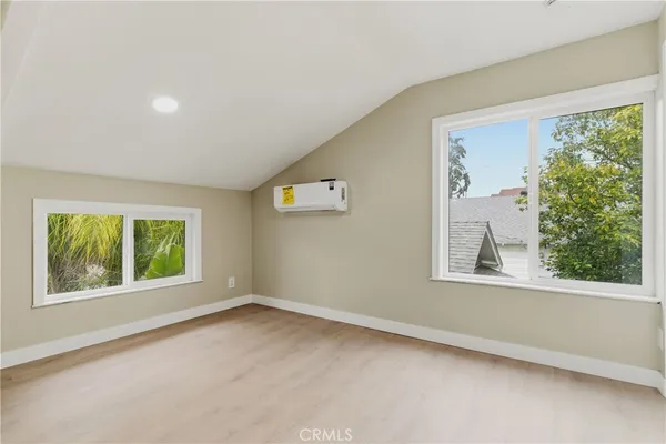 an empty room with a natural light
