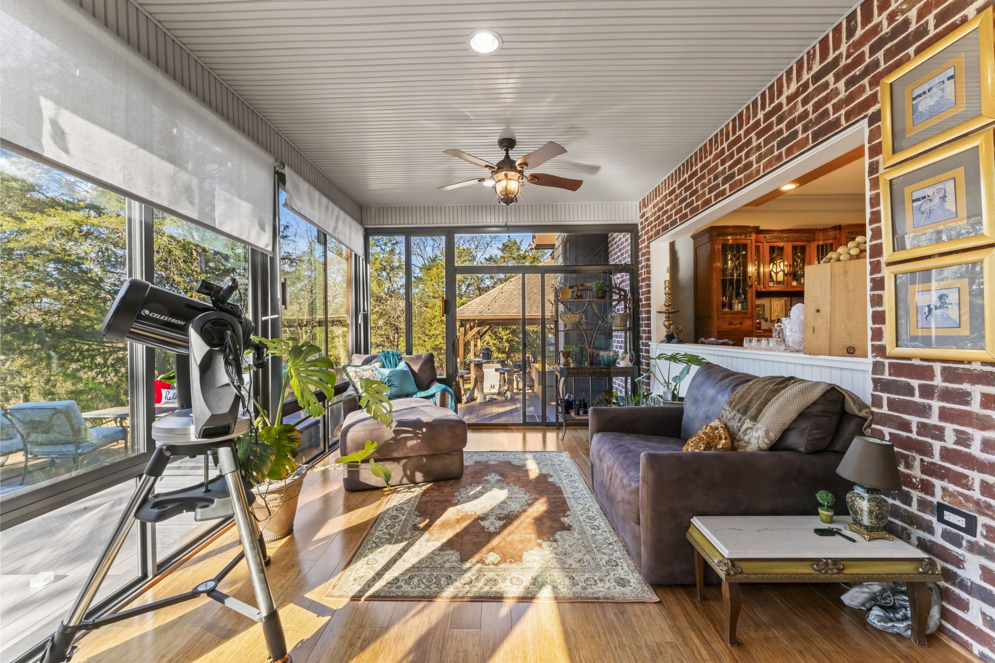 4701 Browns Mill Road Lascassas, TN 37085 - Photo 31 of 89 a living room with furniture a floor to ceiling window and a flat screen tv