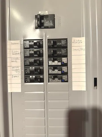 a storage room with stairs