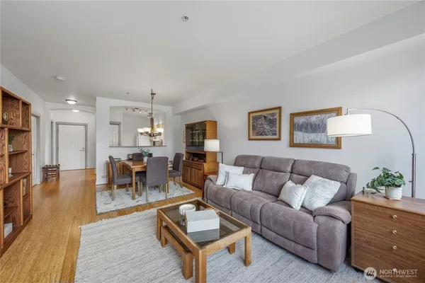 a living room with furniture or couch and a fireplace