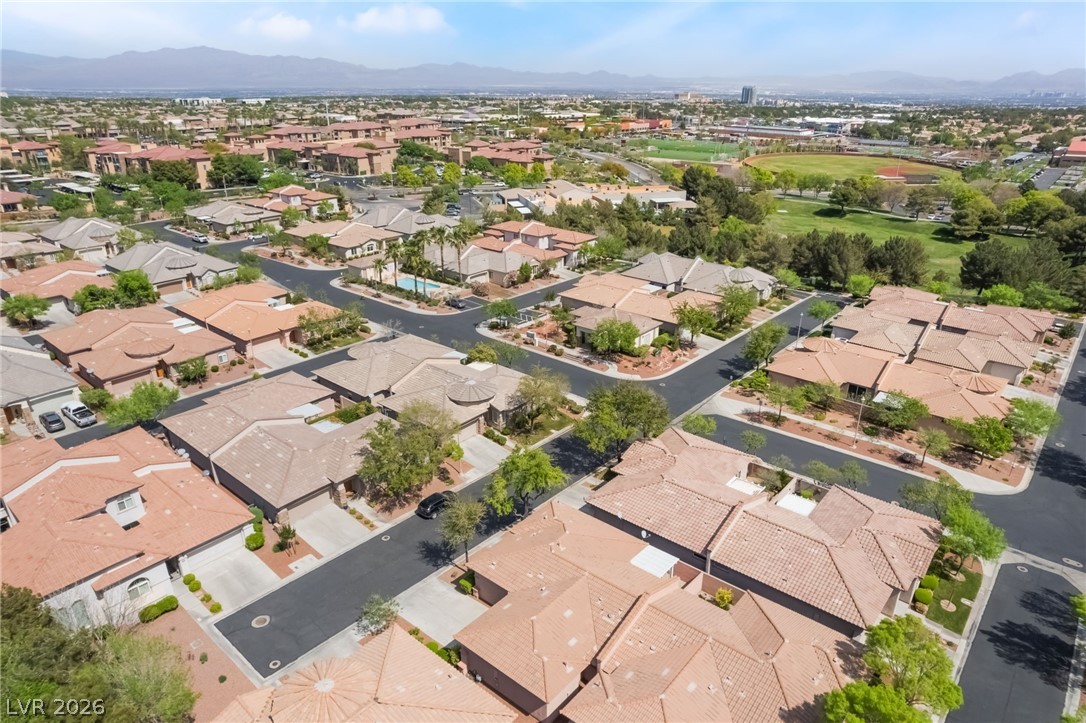 10481 Riverside Park Avenue Las Vegas, NV 89135 - Photo 44 of 51 Another aerial perspective of subject property and surrounding homes in the community
