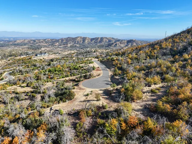 a view of a city with mountains in the background