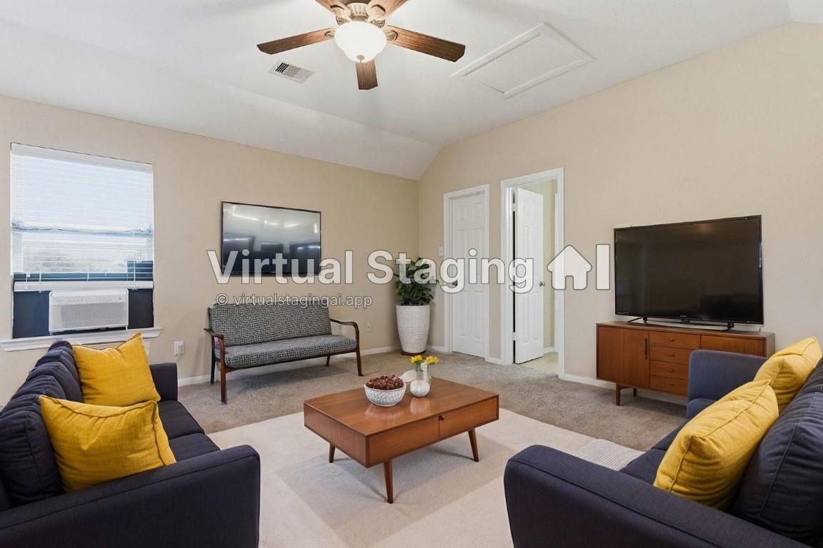 21822 Mount Hunt Drive Spring, TX 77388 - Photo 24 of 26 Spacious upstairs bonus room, beautifully virtually staged for versatile living.