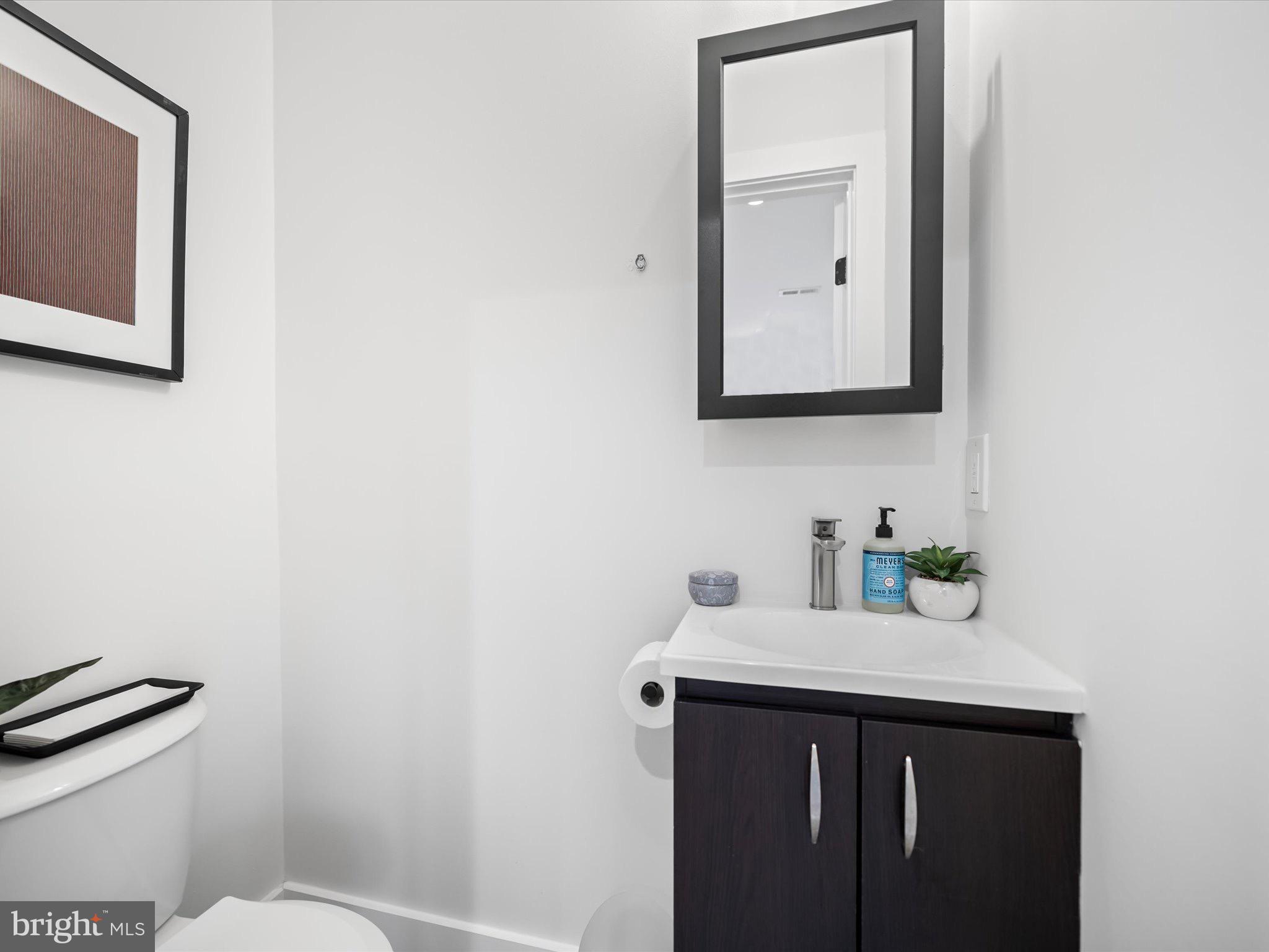509 Randolph Street Northwest, Unit 2 Washington, DC 20011 - Photo 13 of 23 a bathroom with a sink vanity and a toilet