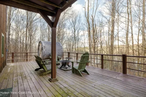 a view of outdoor space with seating