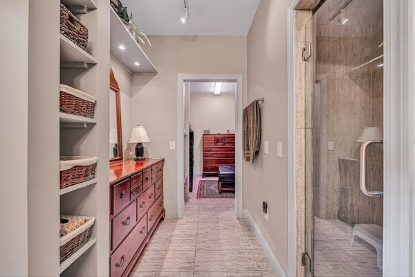 a room with storage and utility