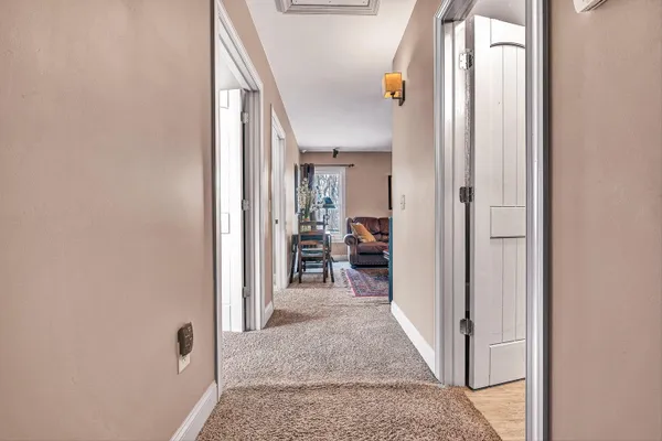 a view of a storage room with utility room