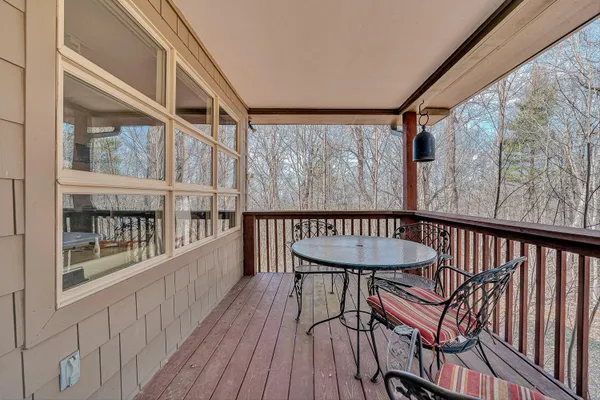 a view of a dry yard with mountain